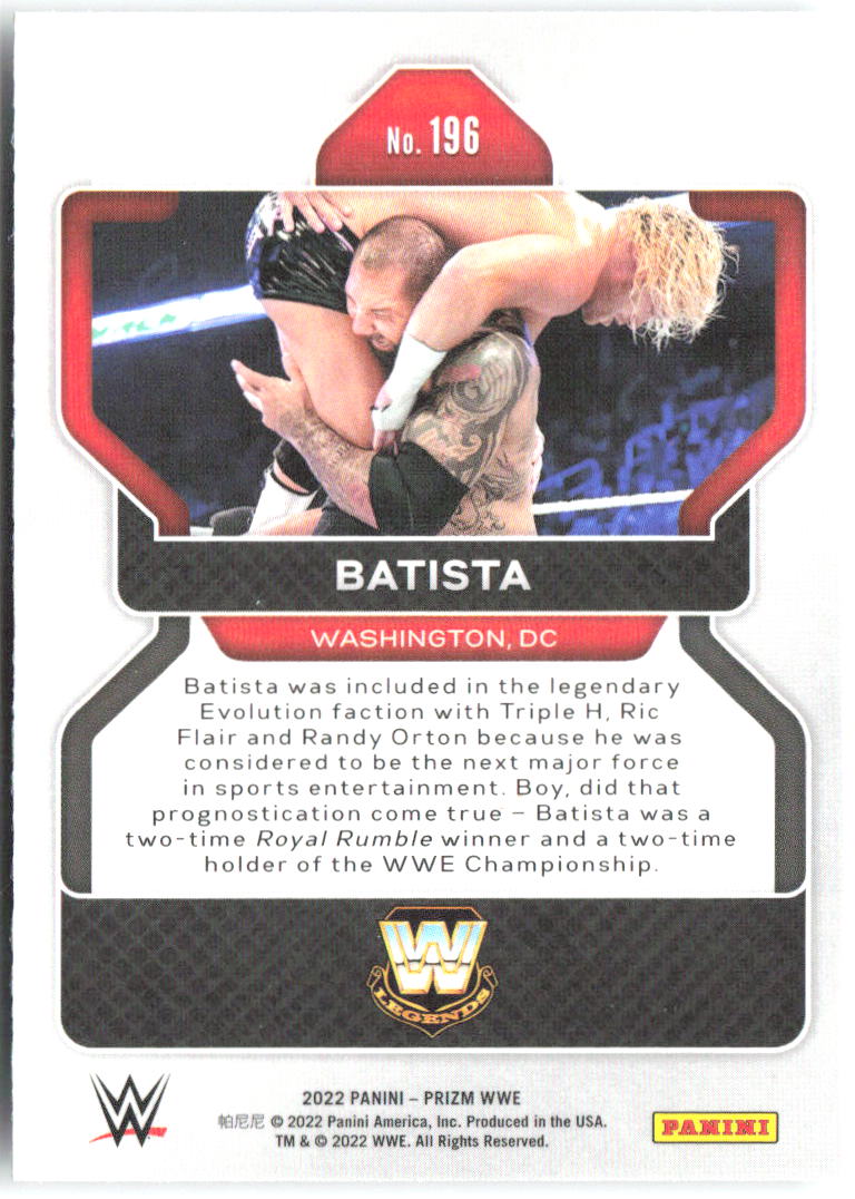 Batista Panini Prizm WWE 196 2022