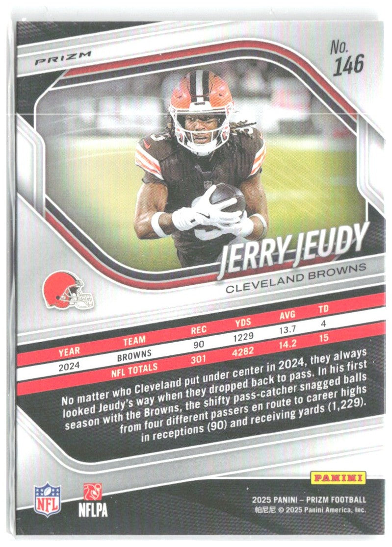 Jerry Jeudy Panini Prizm - Lazer 146 2025 Cleveland Browns