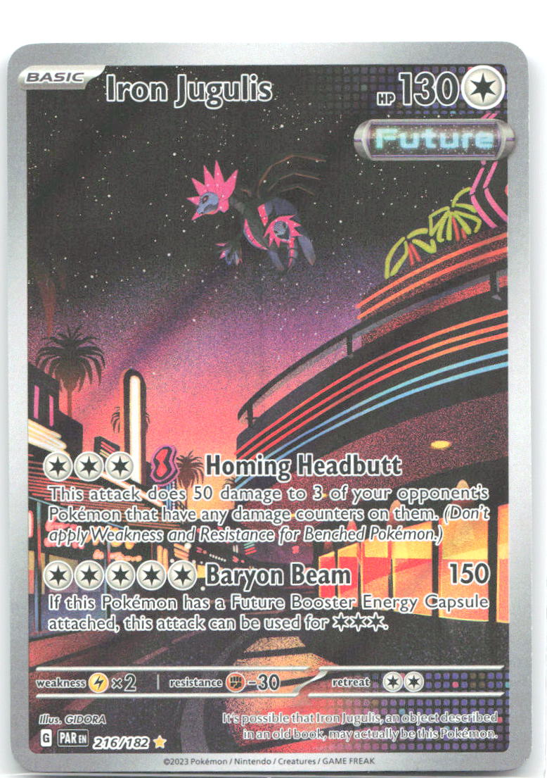 Iron Jugulis Holo Illustration Rare SV04: Paradox Rift 216/182 NM GIDORA
