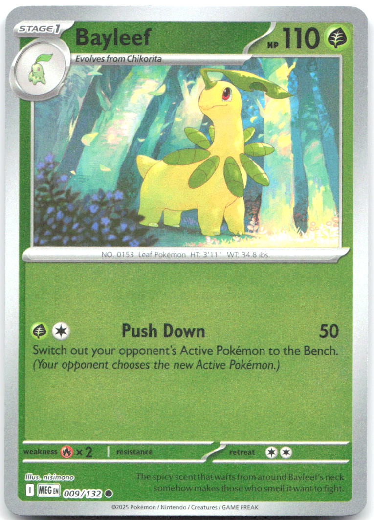 Bayleef Reverse Holo Common ME01 Mega Evolution 009/132 NM nisimono