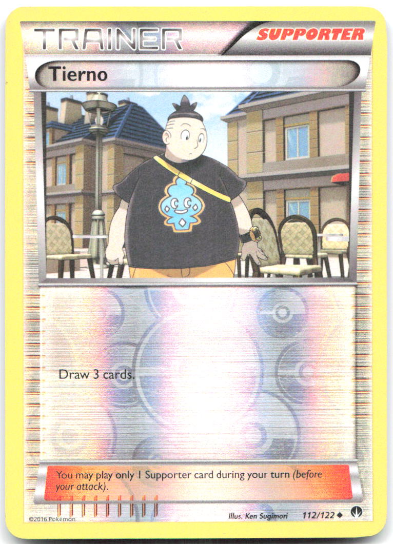Tierno Reverse Holo Uncommon XY BREAKpoint 112/122 NM Ken Sugimori