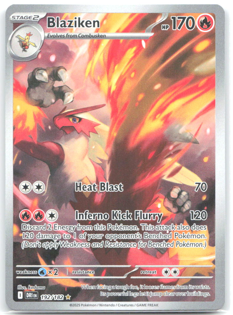 Blaziken Holo Illustration Rare SV10: Destined Rivals 192/182 NM Narano