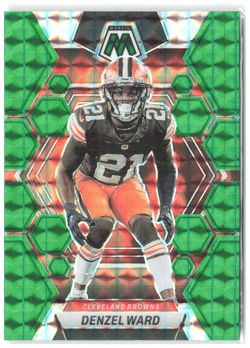 Denzel Ward Panini Mosaic - Green Mosaic 52 2023 Cleveland Browns