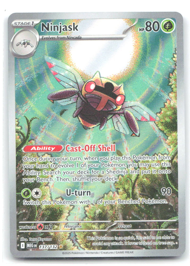 Ninjask Holo Illustration Rare ME01: Mega Evolution 137/132 NM Tetsu Kayama