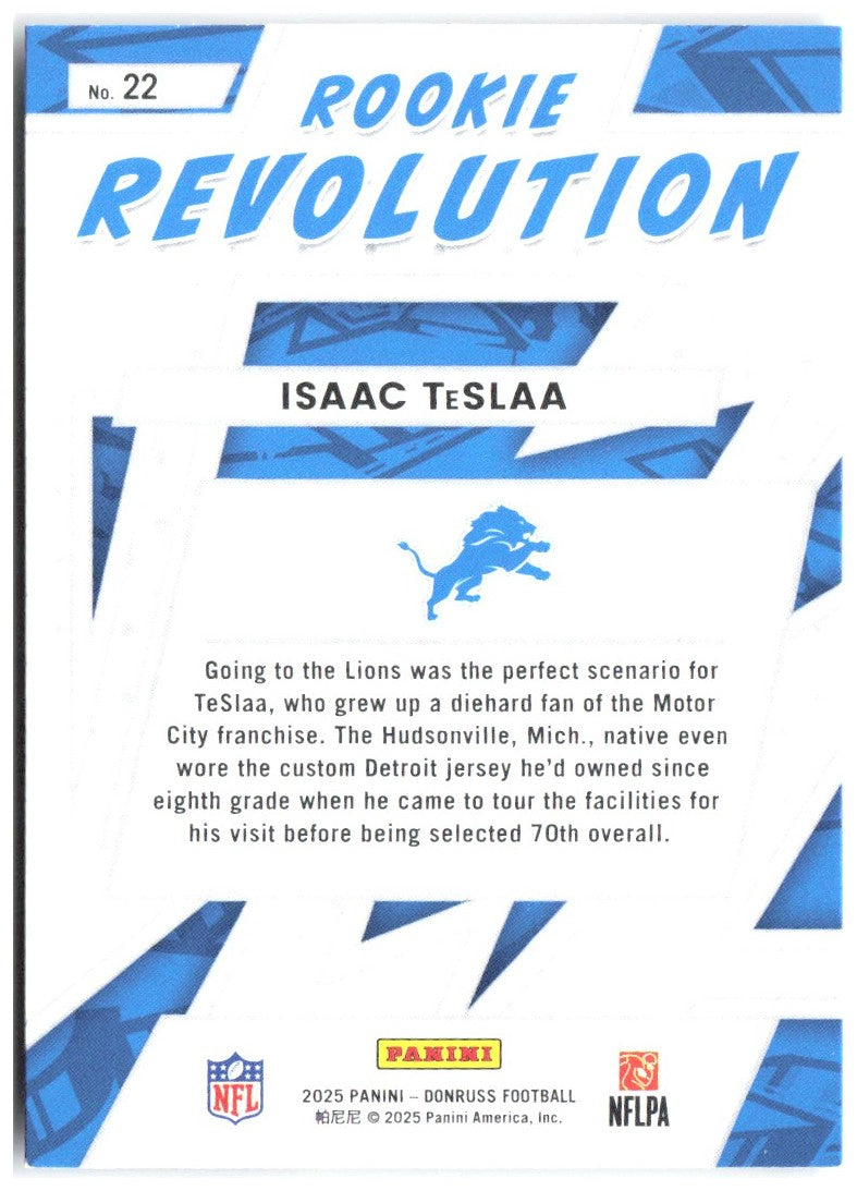 Isaac TeSlaa Donruss - Rookie Revolution 22 2025 Detroit Lions