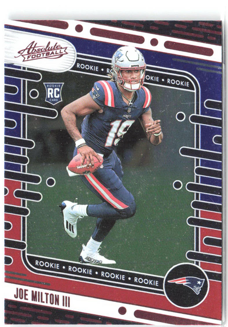 Joe Milton III Panini Absolute - Red and Blue 197 2024 New England Patriots