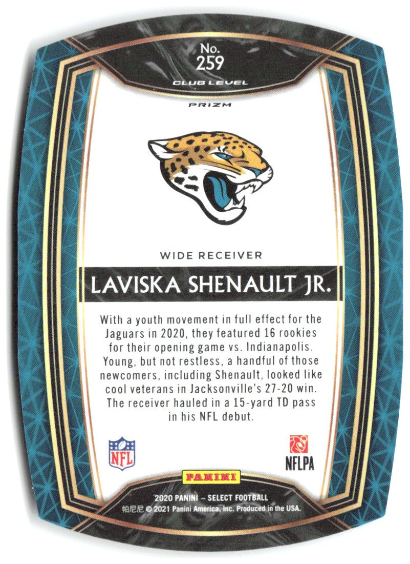 Laviska Shenault Jr. Select - Purple Prizm Die Cut 259 2020 Jacksonville Jaguars