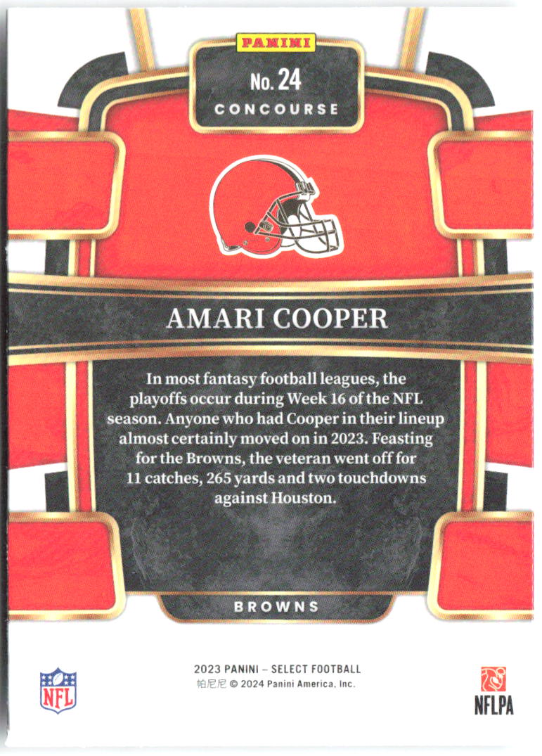 Amari Cooper Panini Select 24 2023 Cleveland Browns