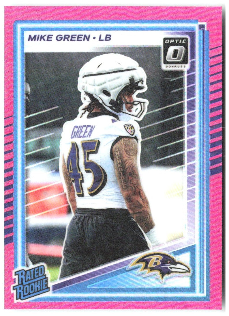Mike Green Donruss Optic - Pink 250 2025 Baltimore Ravens