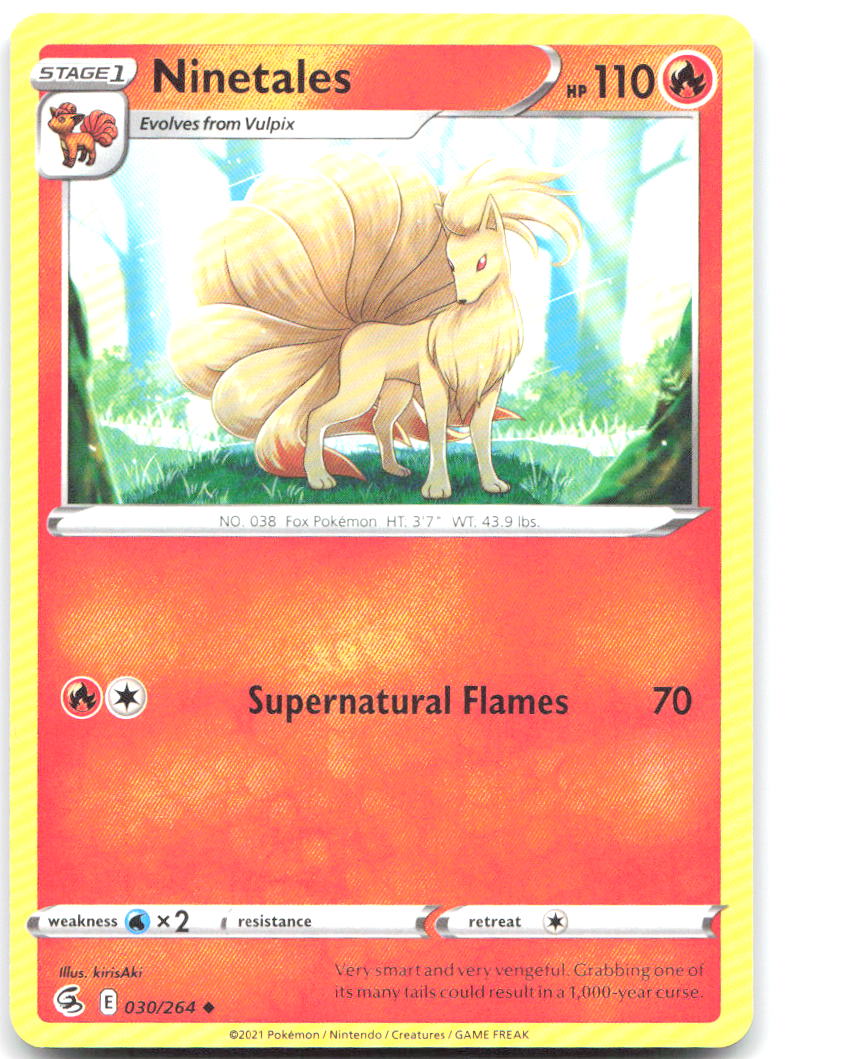 Ninetales 30 Uncommon SWSH08 Fusion Strike 030/264 NM kirisAki