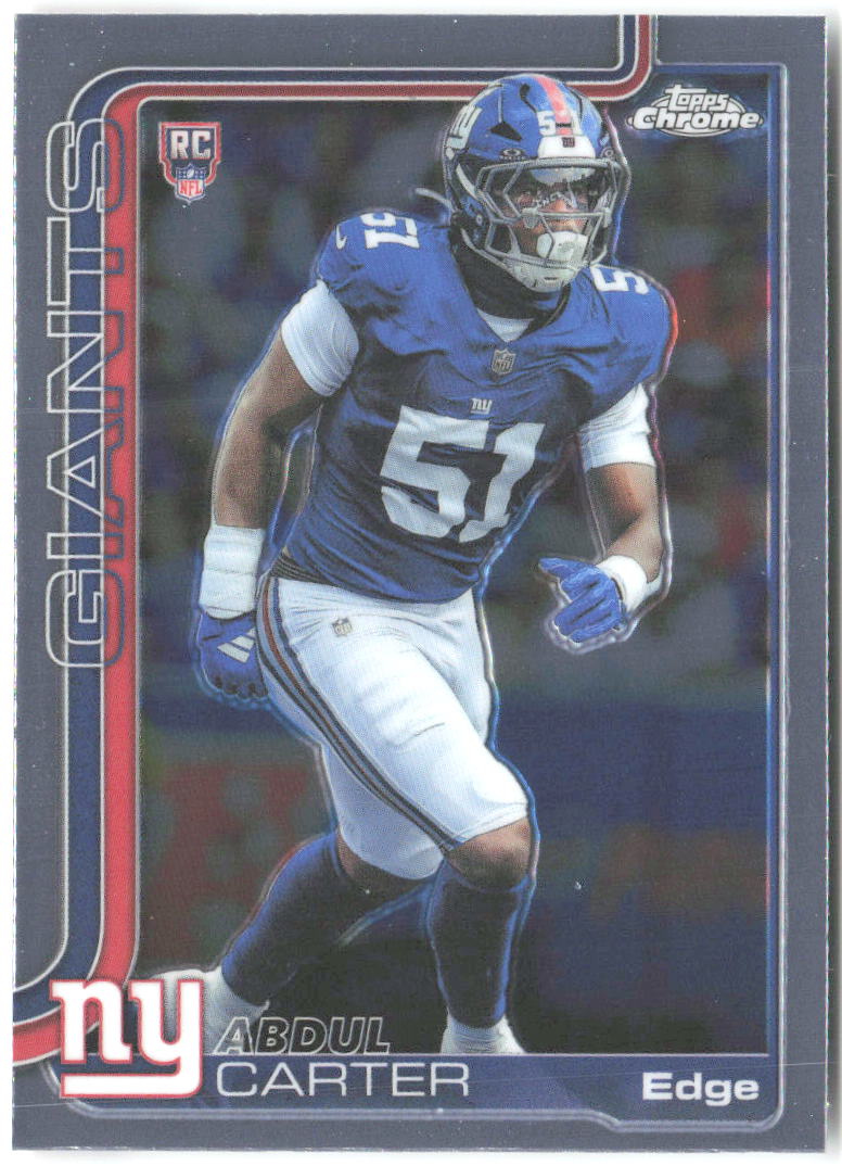 Abdul Carter Topps Chrome 350 2025 New York Giants RC