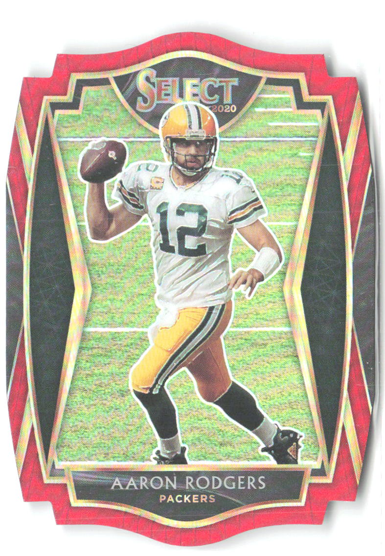 Aaron Rodgers Panini Select - Red Prizm Die Cut 111 2020 Green Bay Packers