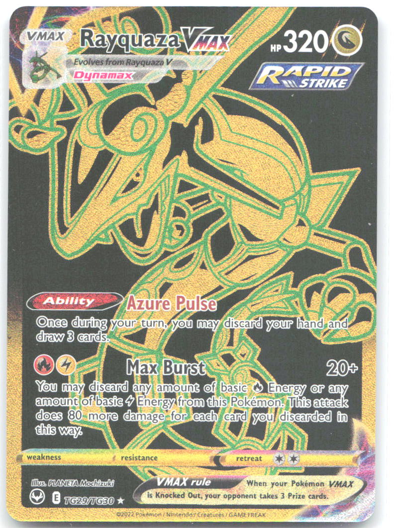 Rayquaza VMAX Secret Rare SWSH12: Silver Tempest Trainer Gallery TG29/TG30 NM